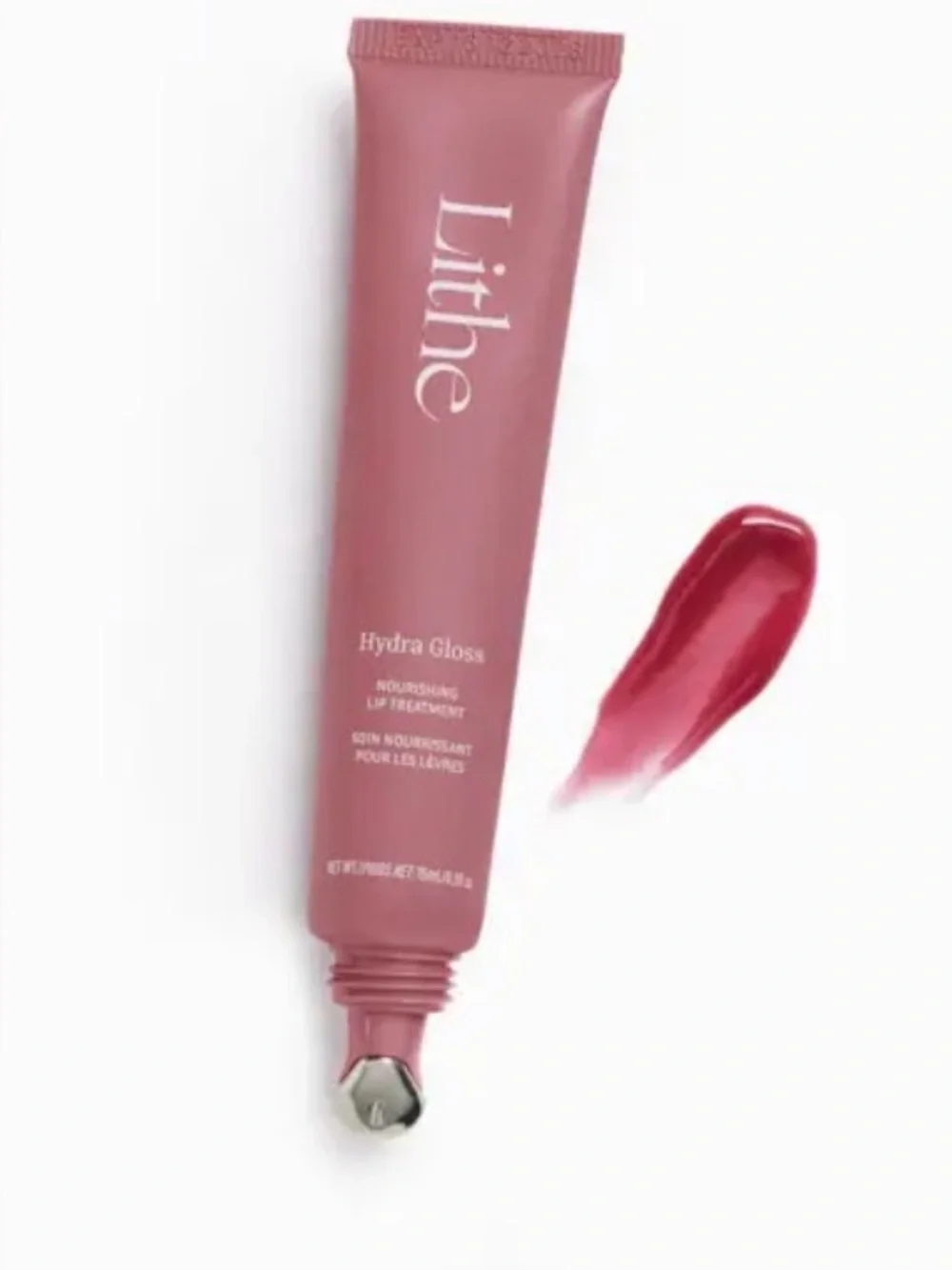 Whit* New! LITHE BEAUTY Hydra Lip Gloss in Plush (Mauve Rose)